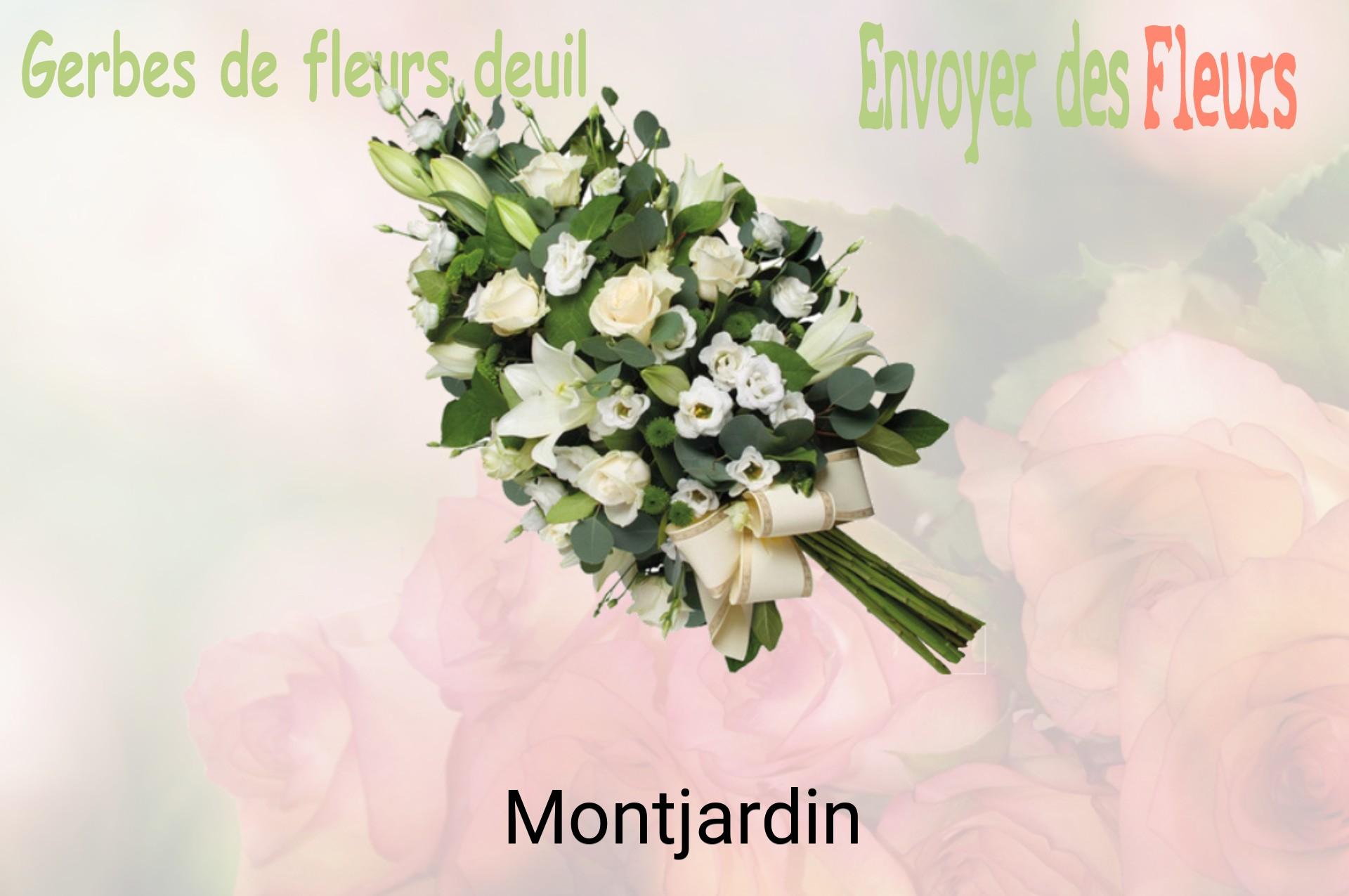 Gerbe de fleurs de deuil livrée à Montjardin